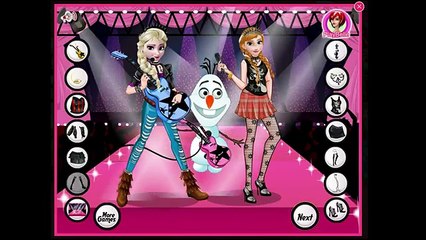 Elsa and Anna rock band stars. Frozen girls game for kids HD. Queen Anna and Elsa