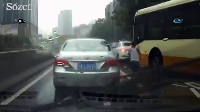 İnanılmaz kurtuluş kameraya böyle yansıdı