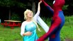 Frozen Elsa & Spiderman vs Genie! w_ Pink Spidergirl, Joker, Maleficent, Princess Anna & Giant Candy-Y0