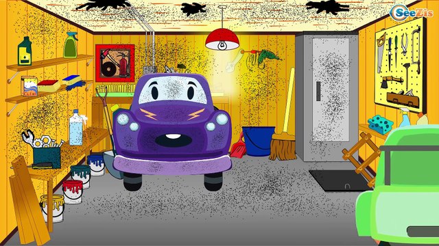 Camión de Bomberos y Carros de Carreras - Carros infantiles - Caricaturas de Coches