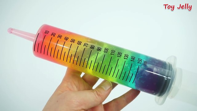 Learn Colors DIY How To Make Slime Clay Jelly Monster Giant Syringe Toy Play Doh Surprise