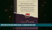 BEST PDF  The Management Process, Management Information and Control Systems, and Cybernetics