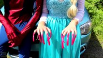 Spiderman & Frozen Elsa vs Poison Ivy! w_ Pink Spidergirl, Joker, Ariel Mermaid & Superman  -)-Yai_iV
