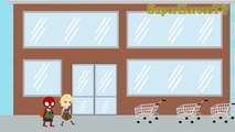 Spiderman & Frozen Elsa Doze when going Supermarket Funny Story! w_ Superman Superhero Fun IRL-9N3W3MS