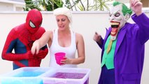 Frozen Elsa & Spiderman GROSS GELLI BAFF TOY CHALLENGE vs Joker - Superhero Fun in Real Life IRL  -)-FNRq7zAwB