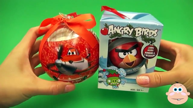 Disney Planes & Angry Birds Surprise Eggs Christmas Candy Toys Kinder Ornaments Opening +
