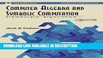 PDF [DOWNLOAD] Computer Algebra and Symbolic Computation: Elementary Algorithms (with CD) BOOOK
