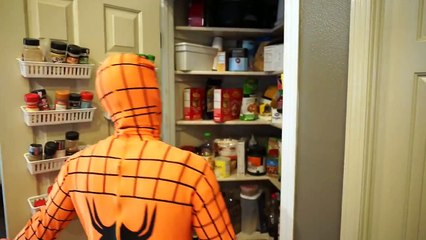 Poison Ivy Vs Orange Spiderman In Real Life SuperHero Mo