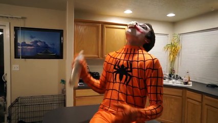 Orange Spiderman vs Twin Joker vs Bad Scary Clown   In Real Life Superhero Movie-g4I8h2f3J
