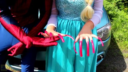 Download Video: Spiderman & Frozen Elsa vs Poison Ivy! w_ Pink Spidergirl, Joker, Ariel Mermaid & Superman  -)-Y