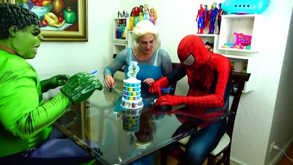Spiderman Poo Colored Balls with Frozen Elsa vs Joker - Fun Superheroes Movie In Real Life-w2L