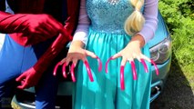Spiderman & Frozen Elsa vs Poison Ivy! w_ Pink Spidergirl, Joker, Ariel Mermaid & Superman  -)-Yai_iVl