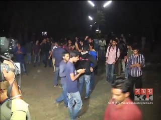 শাবিপ্রবি'র ছাত্রীদের উত্ত্যক্তের প্রতিবাদে সড়ক অবরোধ করে বিক্ষোভ