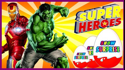 Best Kinder Surprise Super Heroes Hulk,Spiderman,Mighty Thor,Iron man, новый мультик Киндер сюрприз!