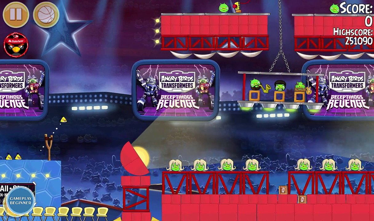 Angry Birds Seasons Ham Dunk All Star 4-8 Walkthrough 3 Star