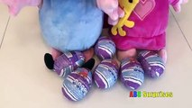 PEPPA PIG Surprise Toys Egg Collection Bashing Open Chocolate Surprise Eggs Fun for Kids George Pig