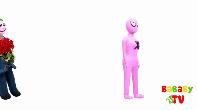 Spiderman and Spidergirl walked into the tacks! w_ PLAY DOH Spider Man vs Frozen Elsa animation-c