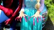 Spiderman & Frozen Elsa vs Poison Ivy! w_ Pink Spidergirl, Joker, Ariel Mermaid & Superman  -)-Yai_i