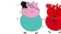 Familia de PEPPA PIG TRANSFROMS EN SPIDERMAN Y VENOM Funny Videos para Colorear Para los Niños 201