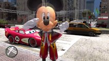 Spider-man Mickey Mouse FIGHTS CRIME and Web Slings In The City with Lightning McQueen スパイダーマン-7r0Z