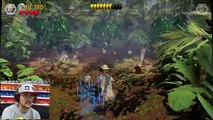 Lets Play LEGO Jurassic World Part 4: RAPTOR SCARE CAM ATTACK! (RESTORE POWER LEVEL GAMEPL