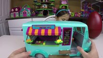 AWESOME TOY FOOD TRUCK   Big Surprise Egg Lil Woodzeez Sweets & Treats Kids Toys Review To