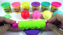 Learn Colors Play Doh Balls Peppa Pig Baby Molds Fun Ice Cream & Creati