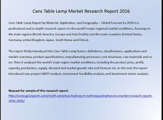 Cans Table Lamp Market Research Report 2016