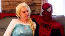 EVIL SANTA KIDNAPS Frozen Elsa & Spiderman! w_ Maleficent Car Pink Spidergirl Anna! Superhero Fun-fMipG_