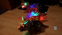 Dinosaur Walking Triceratops Light and Sound - Dinosaurs Toys For Kids-wT