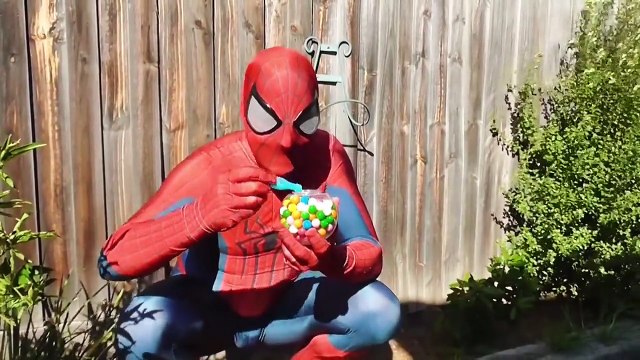 Spidergirl Pranks Spiderman! Bubble Gum Poo Toilet Prank! Bad Baby Joker Spiderbaby Superhero Fun!-LB2lfyAs