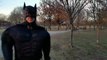 T-Rex vs BATMAN SPIDERMAN Captain America - Ironman Prank - Halo - IRL - Superhero Fun In Real Life-VCB8k41