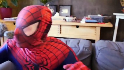 Spiderman Become a doll vs Frozen Elsa & Maleficent w_ Spiderbaby Jack Frost & Funny Supehero-abymkKbb