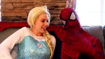 EVIL SANTA KIDNAPS Frozen Elsa & Spiderman! w_ Maleficent Car Pink Spidergirl Anna! Superhero Fun-fMipG_8