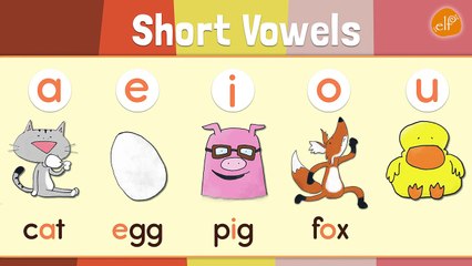 Short Vowels Chant for Kindergarten - Three Letter and Four Letter Words - ELF Kids Videos-qOTB