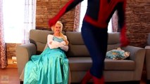 EVIL SANTA KIDNAPS Frozen Elsa & Spiderman! w_ Maleficent Car Pink Spidergirl Anna! Superhero Fun-fMipG_83X