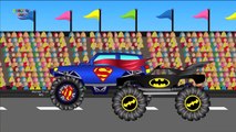 New Kids 3D Batman Truck Vs Superman de Camiones de Camiones Monstruo Para los Niños
