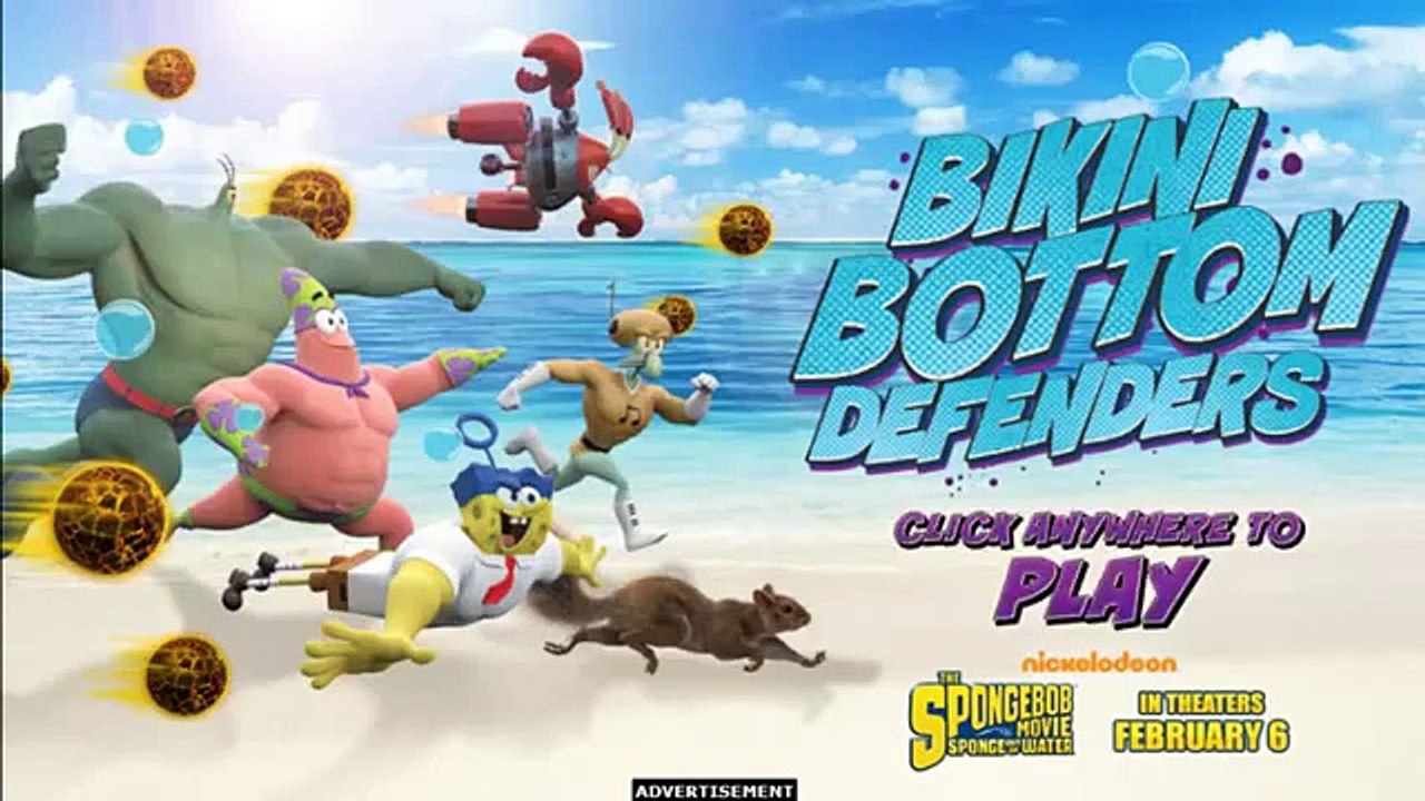 Bob Esponja, la Película: Esponja Fuera del Agua, parte de Abajo del Bikini Defensores de Juego