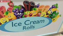 ICE CREAM ROLLS _ Banana & Mango _ Fried Thailand Ice Cream rolled in Dubai (UAE) - Delicious !!-uaxx