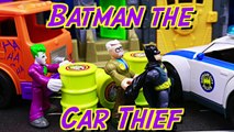 Batman Steals Car to Chase Joker and Arrested with Robin Waiting in Batcave with Spiderman Superhero-ukKZy