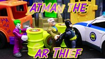 Batman Steals Car to Chase Joker and Arrested with Robin Waiting in Batcave with Spiderman Superhero-ukK