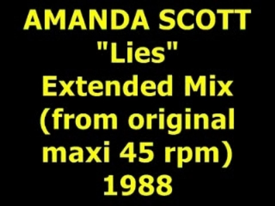 AMANDA SCOTT  "Lies"  Maxi 45 rpm