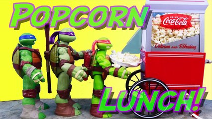 Teenage Mutant Ninja Turtles Coca-Cola Popcorn Machine Mikey Makes a Mess Spills Candy and Treats-7kHZz3EU