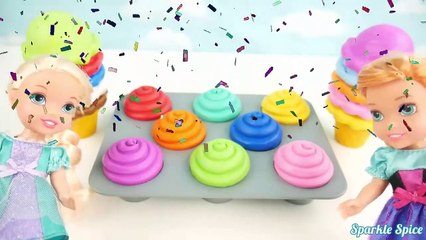 Video herunterladen: Play Doh Ice Cream Cupcakes Surprise Toys Disney Princess Toddlers Snow Marvel Avenger Hulk Eggs Toy-T