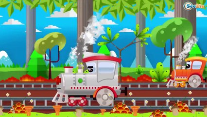 Скачать видео: Caricaturas de trenes - Trenes infantiles - Dibujos Animados Educativos - Vídeos de Trenes