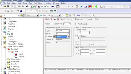 ASPEN PLUS- RGIBBS + Thermodynamic Equilibrium with Sensitivity Analysis