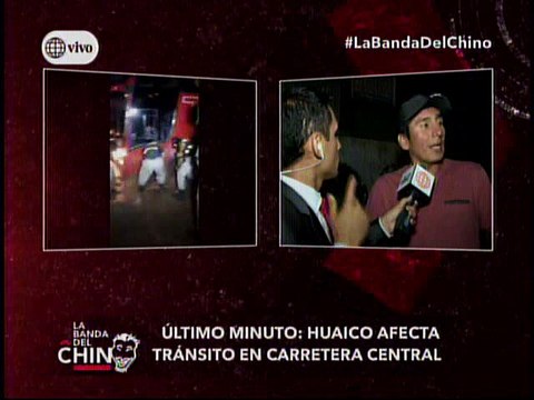 Nota - Huaico Afecta transito en Carretera central