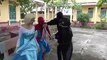 Gunfight between Three Spidey Frozen Elsa vs spiderman Joker Fun Superheroes movie in real