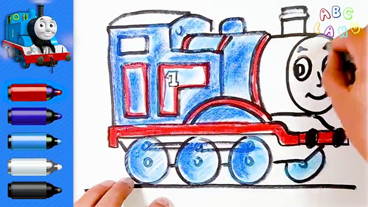 Cómo Dibujar Thomas el Motor del Tanque y Percy el Pequeño Motor ♦ Dibujo Tutorial
