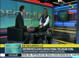 Señala candidato Lenin Moreno a quienes "cruzaron" la línea política